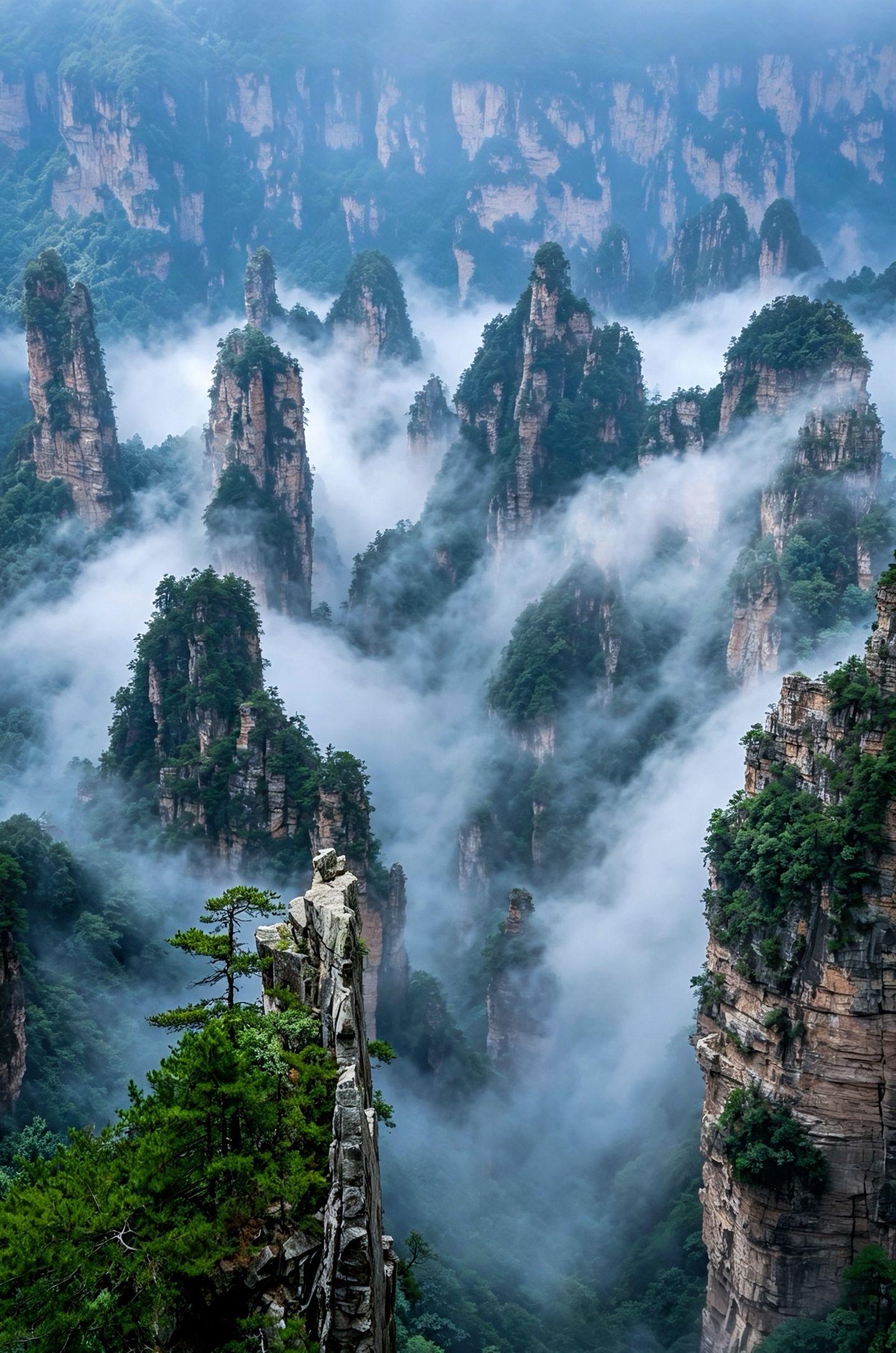 张家界群峰与云海